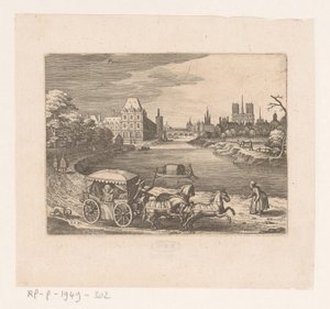 Arc Párizsban Párizs (cím a tárgyon) Hét francia táj és városkép (sorozat címe) alkotó: Matthäus Merian (I)