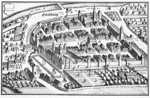 Güntzburg - részlet a Topographia Sueviae (Svábföld) című kötetből