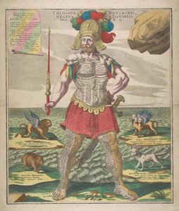 Monarchikus kolosszus Dániel szobra, 1730. alkotó: Matthaeus Seutter