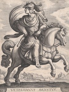 Vespasianus császár lóháton, Az első tizenkét római császár sorozatból, 1. tábla..., 1610-50.