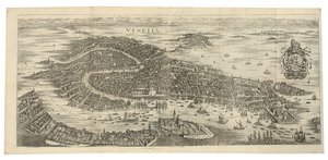 Összecsukható velencei panoráma, 1688, nyomtatva 1700 körül