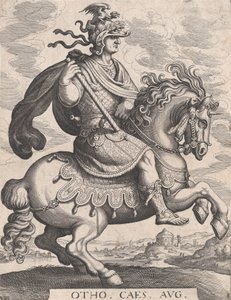 8. tábla: Otho császár lóháton, „Az első tizenkét római császár”-ból, Tempes után..., 1610-50.