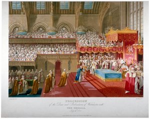 IV. György király koronázása, Westminster Hall, London, 1821, 1824.