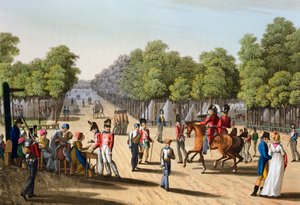 "A brit hadsereg táborozása a Bois de Boulogne-ban", Párizs, 1815 1817
