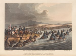 A Niemen átkelés a hadjárat kezdetén 1812-ben (nyomtatás)
