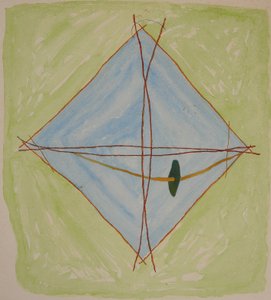 stick chart 6, 2014 (akvarell zsírkréta) alkotó: Matthew Hilton