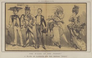 Az időszak pazarlása! vagy, A Plate of Fashions for the British Folly (színes litho) alkotó: Matthew