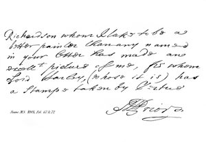 Része Matthew Prior költő levelének, 17. század vége – 18. század eleje, 1840 alkotó: Matthew Prior