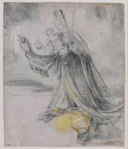 "Szűz a gyermekkel a felhőkben" (Szűz és gyermeke a felhőkben), 1509-1511 körül (akvarell)