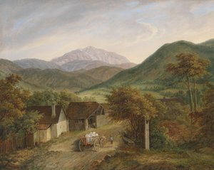 Matthias Rudolf Toma A Schneeberg látképe 1860