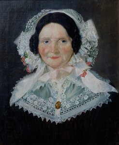 Női portré (olaj, vászon) alkotó: Matthias Stoltenberg