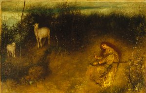 Egy lány kecskékkel, 1875