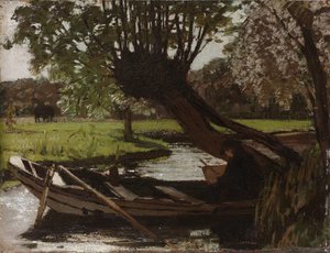 Csónak Pollard Willow-val alkotó: Matthijs Maris