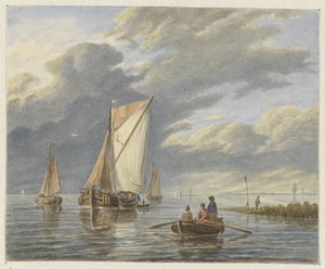 Csónakok a vízen alkotó: Matthijs Maris