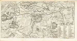 Beleg van Ath, 1706 A szövetségesek csapatai által ostromlott Ath környezetének terve, 1706. október 2-án készült (cím a tárgyon)