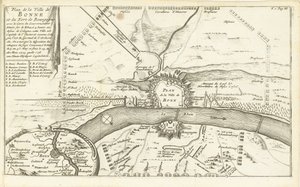Beleg van Bonn, 1703 Bonne városának és Burgundia erődjének térképe (...) (cím a tárgyon)