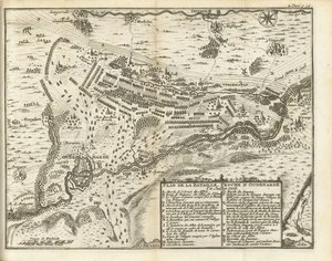 Oudenaarden-i csata, 1708 Plan de la Bataille, proche d