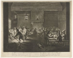 Őrház majmokkal, 1720 körül alkotó: Matthijs Pool
