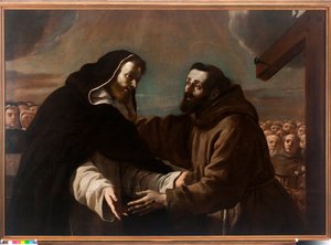 Szent Domonkos és Assisi Szent Ferenc találkozása (olaj, vászon