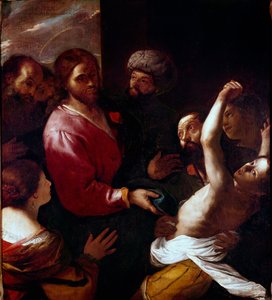 Jézus Krisztus az ördögűzés birtoka. Mattia Preti dit il Cavalier Calabrese festménye (1613-1699) V. 135x118 cm Firenze, Uffizi Képtár (Irodák)