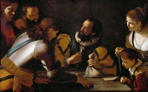 La vocation de Saint Matthieu - Szent Máté hivatása - Mattia Preti (1613-1699). Olaj, vászon, c. 1635. Mérete : 104x164 cm. Művészettörténeti Múzeum, Vienne
