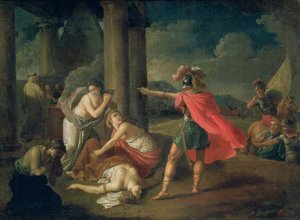 Kamilla, Horatius nővére halála, 1787 alkotó: Matvei Ivanovich Puchinov