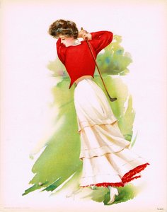 Lady Golfer, 1908. alkotó: Maud Stumm