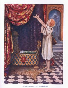 A halál eltűnt és az élet megmaradt, illusztráció a Lady And Fairy Tales, 1914-ből