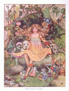 Árvácska a tündérekkel, illusztráció a Lady Anns Fairy Tales-ből, 1914