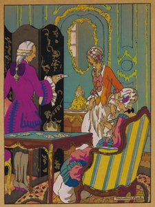 Manon Lescaut illusztrációja a történelemhez (színes litó) alkotó: Maurice Berty