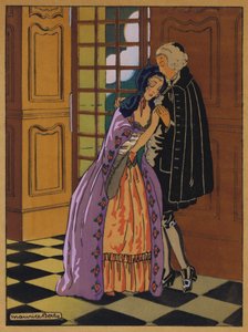 Manon Lescaut illusztrációja a történelemhez (színes litó)