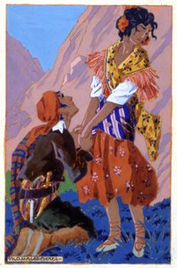 Don Jose és Carmen találkozása, c. 1930 (illusztráció)