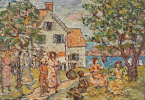 Strand és két ház alkotó: Maurice Brazil Prendergast