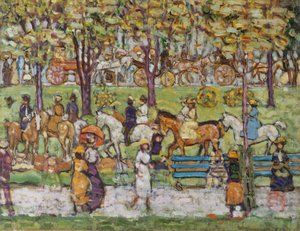 Central Park, 1914-1915 körül alkotó: Maurice Brazil Prendergast