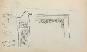 Olasz vázlatfüzet: Építészeti részletek és ábrák 199. oldal, 1898-1899. alkotó: Maurice Brazil Prendergast