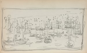 Olasz vázlatfüzet: Harbour 78. oldal, 1898-1899. alkotó: Maurice Brazil Prendergast