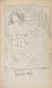 Olasz vázlatfüzet: Levuks felesége 170. oldal, 1898-1899. alkotó: Maurice Brazil Prendergast