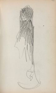 Olasz vázlatfüzet: Álló nő profilban 48. oldal, 1898-1899. alkotó: Maurice Brazil Prendergast