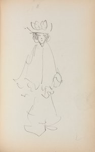 Olasz vázlatfüzet: Álló nő 147. oldal, 1898-1899. alkotó: Maurice Brazil Prendergast