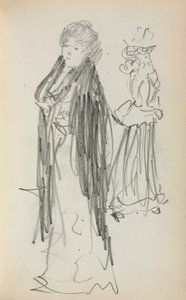 Olasz vázlatfüzet: Két álló nő 129. oldal, 1898-1899. alkotó: Maurice Brazil Prendergast