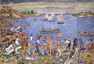 Gloucester közelében, alkotó: Maurice Brazil Prendergast