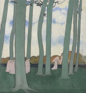 Táj zöld fákkal vagy bükkfákkal Kerduelben, 1893. alkotó: Maurice Denis