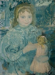 Lány babával (Portré Thérèse Watillaux). 1896 alkotó: Maurice Denis