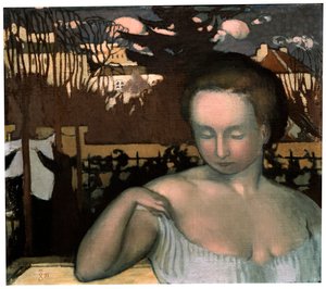 A művészfeleség portréja, 1893. alkotó: Maurice Denis