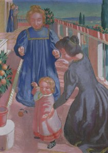Az első lépések a teraszon Fiesole-ban, 1898 alkotó: Maurice Denis