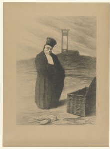 Guillotine bíró kosárral és mérleggel szeretjük egymást Aimez-vous les uns les autres L