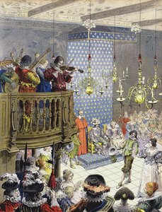 Bál az udvarban alkotó: Maurice Leloir
