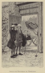 Rousseau búcsúja a marsalltól (mélynyomás) alkotó: Maurice Leloir