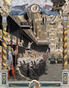 Az angol Henriette Anne (Henriette-Anne) (1644-1670) temetése a Saint Denis-bazilikában (Saint Denis) augusztus 21-én alkotó: Maurice Leloir