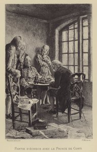 Sakkjátszma Conti hercegével (mélynyomás) alkotó: Maurice Leloir